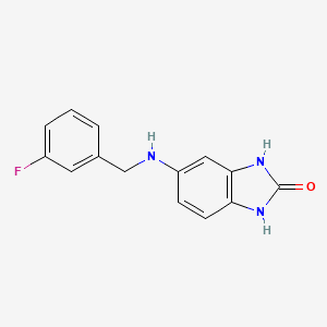 5-{[(3-fluorophenyl)methyl]amino}-2,3-dihydro-1H-1,3-benzodiazol-2-one