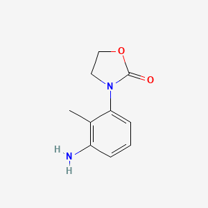 molecular formula C10H12N2O2 B1518846 3-(3-Amino-2-methylphenyl)-1,3-oxazolidin-2-one CAS No. 1042623-20-0