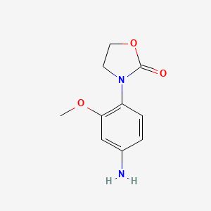 molecular formula C10H12N2O3 B1518847 3-(4-氨基-2-甲氧基苯基)-1,3-噁唑烷-2-酮 CAS No. 31847-25-3