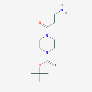molecular formula C12H23N3O3 B1518852 Tert-butyl 4-(3-aminopropanoyl)piperazine-1-carboxylate CAS No. 681248-23-7