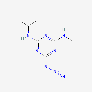 molecular formula C7H12N8 B15188564 2-Azido-4-(isopropylamino)-6-(methylamino)-s-triazine CAS No. 18941-09-8