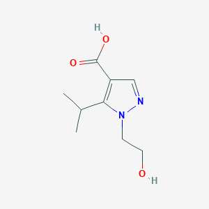 1-(2-hydroxyethyl)-5-(propan-2-yl)-1H-pyrazole-4-carboxylic acid