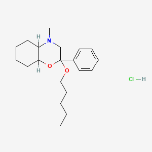 molecular formula C20H32ClNO2 B15188641 Octahydro-4-methyl-2-(pentyloxy)-2-phenyl-2H-1,4-benzoxazine hydrochloride CAS No. 126807-04-3