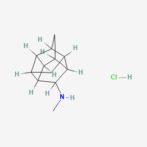 molecular formula C12H18ClN B15188645 8-(Methylamino)pentacyclo(5.4.0.0(sup 2,6).0(sup 3,10).0(sup 5,9))undecane hydrochloride CAS No. 136375-79-6