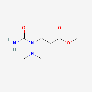 molecular formula C8H17N3O3 B15188668 Methyl 3-(1-(aminocarbonyl)-2,2-dimethylhydrazino)-2-methylpropanoate CAS No. 96804-67-0