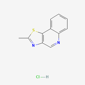 molecular formula C11H9ClN2S B15188688 Thiazolo(4,5-c)quinoline, 2-methyl-, monohydrochloride CAS No. 109543-52-4