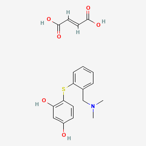 molecular formula C19H21NO6S B15188746 (E)-but-2-enedioic acid;4-[2-[(dimethylamino)methyl]phenyl]sulfanylbenzene-1,3-diol CAS No. 127906-28-9