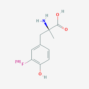 molecular formula C10H12FNO3 B15188748 L-3-(18F) fluoro-alpha-methyl tyrosine CAS No. 188779-42-2