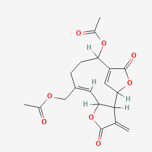molecular formula C19H20O8 B15188850 Melampodin B acetate CAS No. 51212-98-7