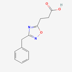 molecular formula C12H12N2O3 B1518886 3-(3-苄基-1,2,4-噁二唑-5-基)丙酸 CAS No. 322725-60-0