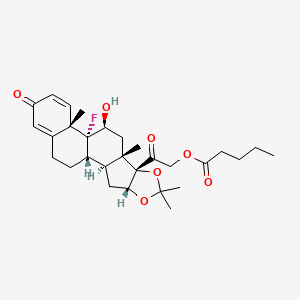molecular formula C29H39FO7 B15188864 Triamcinolone acetonide 21-valerate CAS No. 51112-52-8