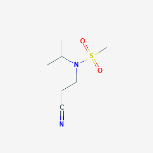 molecular formula C7H14N2O2S B1518887 N-(2-cyanoethyl)-N-(propan-2-yl)methanesulfonamide CAS No. 1118787-68-0