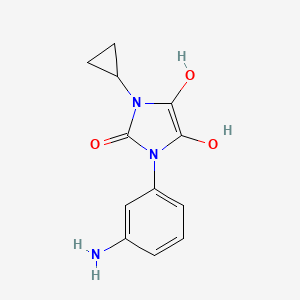 molecular formula C12H13N3O3 B1518888 1-(3-氨基苯基)-3-环丙基-4,5-二羟基-2,3-二氢-1H-咪唑-2-酮 CAS No. 1112043-96-5