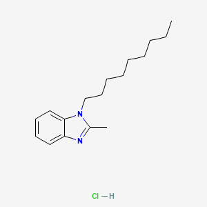 molecular formula C17H27ClN2 B15188920 1H-Benzimidazole, 2-methyl-1-nonyl-, monohydrochloride CAS No. 158042-69-4