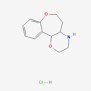 molecular formula C12H16ClNO2 B15188936 (E)-3,4,4a,5,6,11b-Hexahydro-2H-(1)benzoxepino(5,4-b)(1,4)oxazine hydrochloride CAS No. 93701-86-1