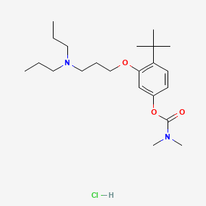 molecular formula C22H39ClN2O3 B15188944 Carbamic acid, dimethyl-, 4-(1,1-dimethylethyl)-3-(3-(dipropylamino)propoxy)phenyl ester, monohydrochloride CAS No. 118116-16-8