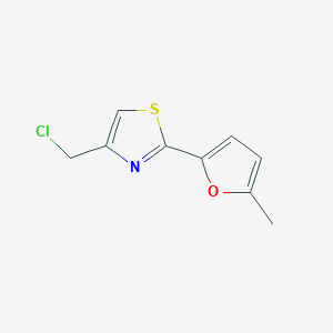 molecular formula C9H8ClNOS B1518895 4-(Chloromethyl)-2-(5-methylfuran-2-yl)-1,3-thiazole CAS No. 1087784-63-1