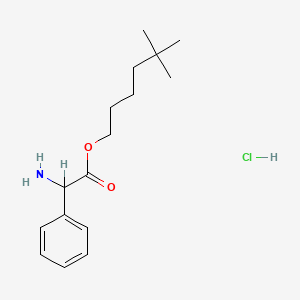 molecular formula C16H26ClNO2 B15188955 DL-2-Phenylglycine 5,5-dimethylhexyl ester hydrochloride CAS No. 87252-87-7