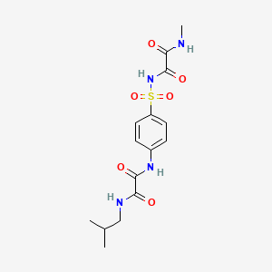 molecular formula C15H20N4O6S B15188965 N-(4-((((Methylamino)oxoacetyl)amino)sulfonyl)phenyl)-N'-(2-methylpropyl)ethanediamide CAS No. 81717-41-1