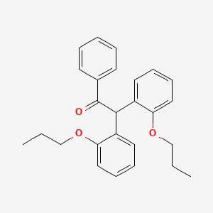 molecular formula C26H28O3 B15188996 Ethanone, 2,2-bis(2-propoxyphenyl)-1-phenyl- CAS No. 116364-85-3