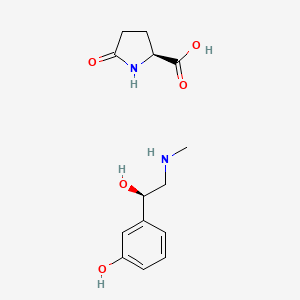 molecular formula C14H20N2O5 B15189001 Phenylephrine pidolate CAS No. 93963-54-3