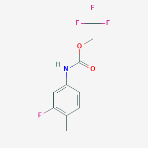 molecular formula C10H9F4NO2 B1518902 2,2,2-三氟乙基 N-(3-氟-4-甲基苯基)氨基甲酸酯 CAS No. 1087798-07-9