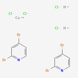molecular formula C10H8Br4Cl4CuN2 B15189108 copper;2,4-dibromopyridine;hydron;tetrachloride CAS No. 118963-03-4