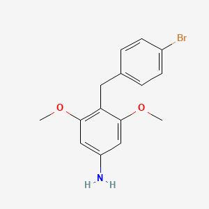 molecular formula C15H16BrNO2 B1518913 4-(4-溴苯甲基)-3,5-二甲氧基苯胺 CAS No. 1092389-35-9