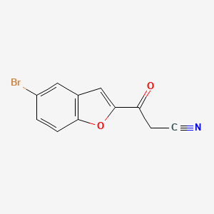 molecular formula C11H6BrNO2 B1518914 3-(5-Bromo-1-benzofuran-2-yl)-3-oxopropanenitrile CAS No. 1135283-25-8