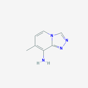 molecular formula C7H8N4 B1518916 7-甲基-[1,2,4]三唑并[4,3-a]吡啶-8-胺 CAS No. 1150617-76-7