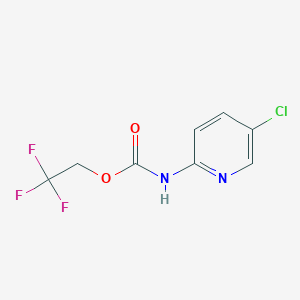molecular formula C8H6ClF3N2O2 B1518919 2,2,2-trifluoroethyl N-(5-chloropyridin-2-yl)carbamate CAS No. 1087788-67-7