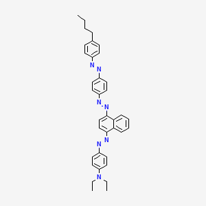 molecular formula C36H37N7 B15189202 Benzenamine, 4-((4-((4-((4-butylphenyl)azo)phenyl)azo)-1-naphthalenyl)azo)-N,N-diethyl- CAS No. 79118-38-0