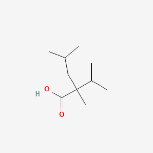 molecular formula C10H20O2 B15189204 2,4-Dimethyl-2-isopropylpentanoic acid CAS No. 24353-77-3