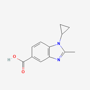 molecular formula C12H12N2O2 B1518922 1-Cyclopropyl-2-methyl-1,3-benzodiazole-5-carboxylic acid CAS No. 1094428-46-2