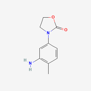 molecular formula C10H12N2O2 B1518926 3-(3-Amino-4-methylphenyl)-1,3-oxazolidin-2-one CAS No. 1038283-05-4