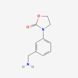 molecular formula C10H12N2O2 B1518927 3-[3-(Aminomethyl)phenyl]-1,3-oxazolidin-2-one CAS No. 952391-73-0