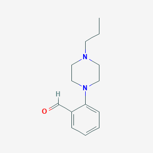 molecular formula C14H20N2O B1518928 2-(4-Propylpiperazin-1-yl)benzaldehyde CAS No. 1021240-52-7