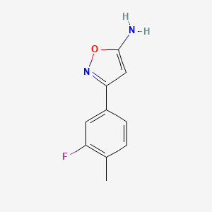 molecular formula C10H9FN2O B1518929 3-(3-Fluoro-4-methylphenyl)-1,2-oxazol-5-amine CAS No. 1020955-76-3