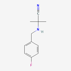 molecular formula C11H13FN2 B1518931 2-{[(4-氟苯基)甲基]氨基}-2-甲基丙腈 CAS No. 1018539-78-0