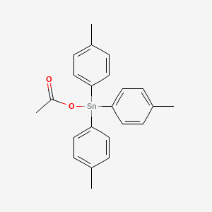 molecular formula C23H24O2Sn B15189318 Tri-p-tolyltin acetate CAS No. 15826-86-5