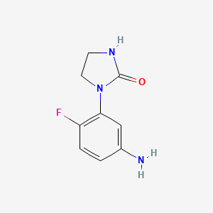 molecular formula C9H10FN3O B1518935 1-(5-Amino-2-fluorophenyl)imidazolidin-2-one CAS No. 1038247-35-6