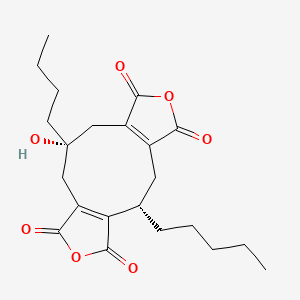 molecular formula C22H28O7 B15189362 Scytalidin CAS No. 39012-16-3