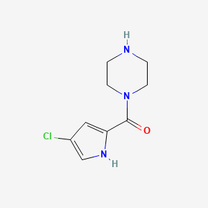 molecular formula C9H12ClN3O B1518937 1-(4-chloro-1H-pyrrole-2-carbonyl)piperazine CAS No. 1042557-52-7