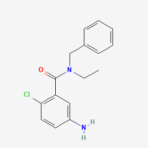 molecular formula C16H17ClN2O B1518940 5-amino-N-benzyl-2-chloro-N-ethylbenzamide CAS No. 1018522-83-2