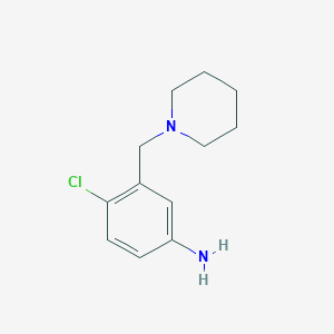 4-Chloro-3-(piperidin-1-ylmethyl)aniline