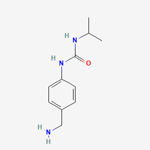 molecular formula C11H17N3O B1518942 1-[4-(Aminomethyl)phenyl]-3-(propan-2-yl)urea CAS No. 1038238-22-0