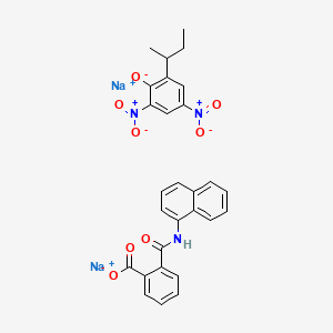 molecular formula C28H23N3Na2O8 B15189422 Naptalam-monosodium mixt.with dinoseb-sodium CAS No. 59915-53-6