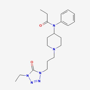 molecular formula C20H30N6O2 B15189451 N-[1-[3-(4-ethyl-5-oxotetrazol-1-yl)propyl]piperidin-4-yl]-N-phenylpropanamide CAS No. 104072-09-5