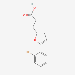 molecular formula C13H11BrO3 B1518947 3-[5-(2-Bromophenyl)furan-2-yl]propanoic acid CAS No. 1018586-62-3