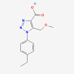 molecular formula C13H15N3O3 B1518949 1-(4-ethylphenyl)-5-(methoxymethyl)-1H-1,2,3-triazole-4-carboxylic acid CAS No. 1049129-25-0